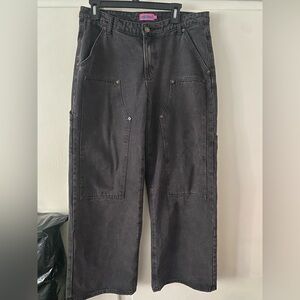 Edikted Women's Black Wide Leg Jeans